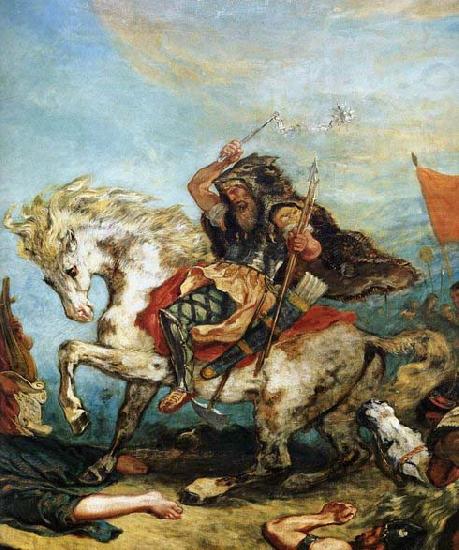 Attila and his Hordes Overrun Italy and the Arts, Eugene Delacroix